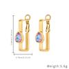 Pendientes de estrella de cinco puntas con diamantes huecos de lujo y luz de alta gama, muy vendidos en acero inoxidable, pendientes de flor de circonita de color mariposa