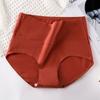Roupa Íntima Feminina de Cintura Alta com Grafeno Algodão Tamanho Grande Controle de Barriga Roupa Íntima para Meninas Cuecas Estampadas
