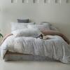 Conjunto de Quatro Peças de Algodão Escovado Estilo Pastoral de Outono e Inverno Estampado Moda Amigável à Pele Quente Capa de Edredom Lençóis e Cama de Algodão Puro