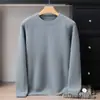 Suéter de punto grueso para hombre, cuello redondo, patrón trenzado raglán de 7 agujas, 100% cachemira, cálido, nueva colección Otoño/Invierno 2026