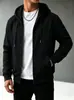 Sudadera con capucha con cremallera para hombre Otoño Invierno Cordón Múltiples bolsillos Casual Manga larga Chaqueta Diseño Original
