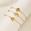 Pulsera Triángulo de Amor Dorado Lele Jewelry Acero Inoxidable Chapado en Oro Moda Casual Estilo Vacacional Joyería Joyería para Mano de Mujer