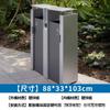 Contenedor de basura de acero inoxidable para exteriores, con doble cubo, para parques comunitarios, zonas escénicas, saneamiento, caja de cáscara, contenedor de basura municipal para exteriores