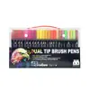 Set de Marcadores de Acuarela de Doble Punta para Niños, Marcadores de Contorno Impermeables y que No se Desvanecen, Marcadores de Graffiti de Punta Suave para Estudiantes