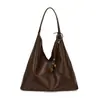 2026 Bolsa de Ombro Grande Capacidade Tendência Casual Moda para Ir ao Trabalho Versátil Bolsa de Ombro Único Retrô Simples Casual Bolsa Mãe e Filho