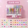 Bolígrafo de Purpurina de Colores para Niños Pintura Graffiti para Niños Toma de Notas Gel con Purpurina Luminosa Arena Movediza Plata Luz que Cambia de Color Resaltador