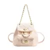 Mochila da Moda Feminina 2023 Nova Tendência Bolsa de Corrente Rombos Estilo Chanel Bolsa de Ombro Versátil Mochila