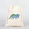 Bolsita de Algodón Lino Tema de Dinosaurios con Cordón Transfronteriza gracias Fiesta de Cumpleaños Infantil Bolsita para Dulces