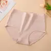Ropa interior de algodón para mujer cintura color sólido estampado punto calzones primavera y verano nueva ropa interior de cintura fabricantes al por mayor comercio exterior
