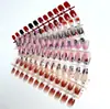 Uñas Postizas Portátiles Pre-hechas al por Mayor, Uñas Portátiles de Tira Completa Simples con un Toque de Lujo, Colección de Pegatinas Blanqueadoras para Uñas