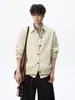 Suéter Cárdigan de Punto Grueso de Pareja de Moda para Hombre Otoño Estilo Perezoso Americano Suéter Cárdigan Versátil de Bloques de Color High Street Chaqueta Casual