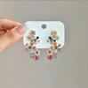 Pendientes de flores de color diamante con diseño de hada Dopamine Super Fairy, estilo dulce, elegantes y a la moda, que combinan con todo.