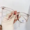 Gafas Antiluz Azul Listas para Miopía para Hombres y Mujeres, Montura Cuadrada Pequeña, Estilo Callejero de Moda, Gafas de Miopía Modernas para Estudiantes