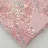 Bordado Computadorizado Novo Atacado Padrão Geométrico Bordado com Lantejoulas Acabamento Tecido de Moda Vestido Primavera e Verão Qipao