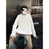Suéter de Nicho de Alta Gama Falso de Dos Piezas Suéter de Marca Trendy Combinable Estilo Perezoso Otoño e Invierno Top de Pareja Coreano