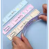 Regla Transparente Mañana Mg Marcapáginas Miffy Regla Linda para Estudiantes de Primaria Regla de Acero con Línea Ondulada de 15 cm Regla de Medición para Dibujo