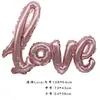 Globos de Papel de Aluminio de una Pieza 'Carta de Amor' en Tamaños Grande, Mediano y Pequeño para Decoración Festiva