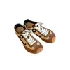 Versión de piel de vaca súper suave con 5 cm de aumento de altura interna, zapatillas de entrenamiento alemanas peculiares y lindas para mujer, zapatillas casuales versátiles con cordones, zapatillas de Forrest Gump