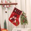 Decoração de Natal Nova Transfronteiriça Pequena Meia de Natal de Juta Saco de Doces para Crianças Enfeite Pendurado para Árvore de Natal