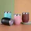 Comercio exterior transfronterizo Taza de huevo de cáscara de huevo de 12 oz Taza de agua de acero inoxidable 304 Aislamiento al vacío de doble capa Copa de huevo para vino tinto en forma de U