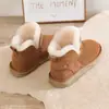 Botas de nieve para mujer 2026 estilo coreano moderno nuevas de invierno piel y pelo integrados cortas de caña baja antideslizantes cálidas de algodón