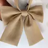 Corbata JK de Color Sólido para Mujer Sin Sarga Básica para Camisa Escolar Combinable Corbata Lazo Rojo Vino Café