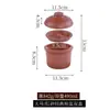 Olla de Estofado Estilo Chino para Clubes Privados de Hotel, Olla de Estofado Shaxian, Olla Pequeña para Sopa, Olla de Pasta de Pera Buddha's Leap over the Wall, Cerámica Aislante para Uso Doméstico