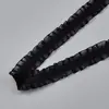 Banda Elástica Fruncida de Doble Cara de 3 cm para Accesorios de Cabello Hechos a Mano DIY, Envoltura de Regalos, Puños de Ropa y Encaje Elástico