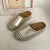 Sandalias de Verano para Mujer para Exteriores sin Cierre 2026 Nuevas Transpirables que Aumentan la Altura Huecas Tejidas Pantuflas de Suela Gruesa