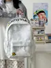 Nova Mochila Simples com Letra Bolsa de Ombro Duplo Bolsa Escolar de Estudante Grande Capacidade Leve Ensino Fundamental Ensino Médio Universidade Deslocamento