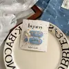 Nova Presilha de Cabelo com Laço de Renda em Jeans Cor Clara Estilo Coreano Fofa de Tecido Versátil Acessórios de Cabelo para Menina Presilha de Cabelo