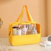 Bolsa de cosméticos de alta calidad para mujer, nueva bolsa de almacenamiento de cosméticos portátil de gran capacidad, bolsa de viaje impermeable, bolsa de lavado con cepillo