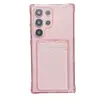 Funda para Teléfono de Borde Recto con Ranura para Tarjeta S26 Adecuada para Samsung S25 Edge Funda Suave Note20 Esquinas Cuádruples Anti-Caída A26/A56
