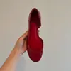 2026 Nuevos Zapatos Planos Rojos de Punta Redonda Retro de Moda para Mujer, Zapatos de Ballet Casuales Versátiles