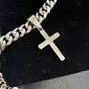 2024 Nuevo Colgante Cruzado Transfronterizo Europeo y Americano Cadena para Clavícula Cadena Gruesa de Acero Inoxidable Collar Joyería Urbana para Hombre