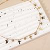 Moda europea y americana personalidad cruzada titanio acero conjunto de accesorios para mujer nicho sentido del diseño accesorios de diamante al por mayor