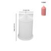 Molde para vela de aromaterapia de epóxi de cristal DIY, molde de silicone em forma de cone redondo com decoração de epóxi para vela em relevo