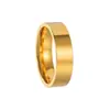 Suministro transfronterizo de joyería de pareja de acero inoxidable con viento simple de moda europea y americana, anillo liso de 4MM6MM8MM al por mayor