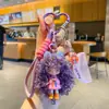 Muñeca Nai Fu Auténtica Muñeca Afro Linda Colgante Pequeño Llavero de Dibujos Animados Colgante para Mochila Teléfono Llavero