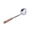 Aço inoxidável engrossado cozinha doméstica madeira grão alça espátula colher de arroz Colander cozinha suprimentos conjunto de cinco peças