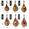 Colgante de Pared para Almacenamiento de Verduras y Frutas, Cesta Colgante de Malla con Forma de Gota de Agua, Decoración de Pared Tejida con Cuerda de Algodón Hecha a Mano, Colgante