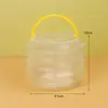 Una pintura música transparente telescópica plegable almacenamiento pintura al óleo gouache acrílico acuarela con cubo de pincel de lavado de esponja