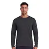 Camiseta deportiva de manga larga para hombre para otoño e invierno, protectora del sol, sin costuras, elástica, transpirable, de secado rápido
