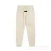 ESSENTIALS Temporada 8 conjunto de suéter deportivo con letras de flocking y pantalones de chándal FOG para hombre y mujer, conjunto casual holgado