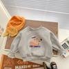 Suéter forrado de polar para niños 2022 invierno niños y niñas una pieza base de terciopelo camisa abrigo cálido coreano para bebé ropa