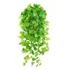 Enredaderas de Plantas Verdes Falsas para Decoración, Enredaderas de Flores Artificiales de Plástico para Sala de Estar Colgantes de Pared Interiores Cesta Colgante de Flores Árbol