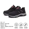 Los zapatos de seguridad para hombre son anti-impacto, resistentes a perforaciones, transpirables, resistentes a olores, con placa de acero, ligeros y aislados, adecuados para el verano y el trabajo en obra.