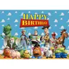 Telón de fondo de Toy Story de Dibujos Animados Suministros de Decoración para Fiesta de Cumpleaños Infantil Montaje de Escena Pancarta de Cumpleaños