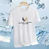 Fabricante Original Verano Manga Corta Transpirable Moderno Nuevo Top de Seda Helada para Hombre Talla Grande Corte Holgado Cuello Redondo Camiseta