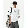 Camiseta de Dibujos Animados Estilo Americano con Estampado de Dálmata para Hombre, Tendencia de Verano Casual Deportiva de Manga Corta High Street Cuello Redondo Camisa de Media Manga para Pareja